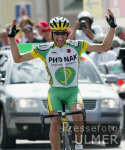 Tour de Suisse 2003 6. Etappe JUBEL ; Sieger Oscar Pereiro (ESP, Phonak)