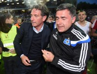 Fussball, 1. Bundesliga  Saison 2014/2015 Relegation: JUBEL Hamburger SV