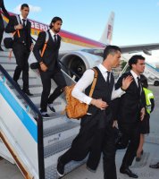 Fussball Champions League Finale 2014: Ankunft Real Madrid