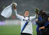 FUSSBALL International SERIE A 2011/2012:  JUBEL Torwart Julio Cesar (Inter Mailand)
