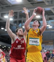 Basketball 1. Bundesliga 13/14:  Walter Tigers Tuebingen - FC Bayern Muenchen