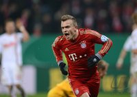 FUSSBALL DFB POKAL  Saison 2012/2013:  JUBEL Xherdan Shaqiri (FC Bayern Muenchen)