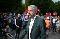 Gegendemo zum Streitgespraech OB Palmer und AfD Landesvorsitzender Frohnmaier in Tuebingen