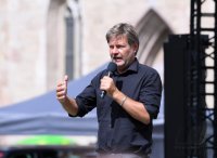 Politik, Wahlkampf Buendnis 90/Die Gruenen: Gruenen Bundesvorsitzender Robert Habeck