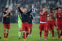 FUSSBALL INTERNATIONAL CHL VIERTELFINALE 12/13: JUBEL FC Bayern Muenchen