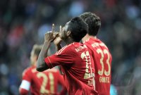 Fussball 1. Bundesliga, Saison 2011/2012:  Jubel David Alaba (FC Bayern Muenchen)