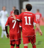 Fussball U21-Europameisterschaft 2011:  Jubel Innocent Emeghara, Admir Mehmedi (v. li., Schweiz)