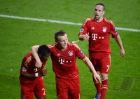 FUSSBALL INTERNATIONAL  CHL Viertelfinale 11/12:  JUBEL Ivica Olic (FC Bayern Muenchen)