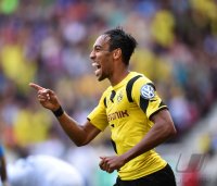 Fussball DFB Pokal 1. Runde 14/15: JUBEL Pierre-Emerick Aubameyang (Borussia Dortmund)