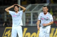 Fussball 1. Bundesliga : Mario Gomez, Ivica Olic (v. li., FC Bayern Muenchen)