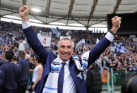 FUSSBALL SERIE A:  JUBEL Trainer Edoardo Reja (Lazio Rom)