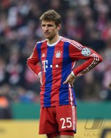 Fussball DFB Pokal Achtelfinale 14/15: Thomas Mueller (FC Bayern Muenchen)