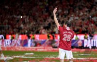 Fussball 1. Bundesliga 24/25: FC Bayern Fans verabschieden Thomas Mueller mit einer Choreo