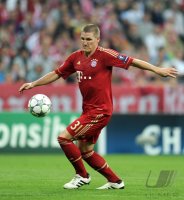 Fussball CHL  Saison 2011/2012:  Bastian Schweinsteiger (FC Bayern Muenchen)
