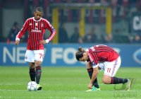 Fussball CHL  Saison 2011/2012:  Robinho, Zlatan Ibrahimovic (v. li., AC Mailand)