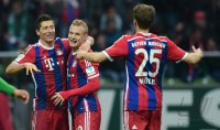 Fussball, 1. Bundesliga  Saison 2014/2015: SV Werder Bremen - FC Bayern Muenchen