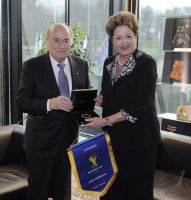 FIFA Praesident Joseph S. Blatter (Schweiz) trifft Praesidentin Dilma Rousseff (Brasilien)