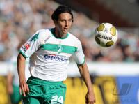 FUSSBALL 1. BUNDESLIGA: Bremen, PIZARRO Einzelaktion