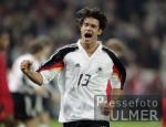 FUSSBALL  Lnderspiel Testpiel Deutschland - Belgien JUBEL; Michael Ballack (GER)