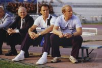 Fussball UdSSR - Deutschland: Beckenbauer, Vogts