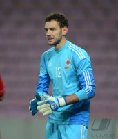 FUSSBALL INTERNATIONAL:  Torwart Etrit Berisha (Albanien)