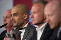 FUSSBALL 1. Bundesliga  2013/2014: Vorstellung Trainer Guardiola (FC Bayern Muenchen)