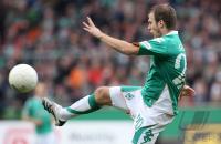 Fussball 1. Bundesliga: Werder, JENSEN Einzelaktion