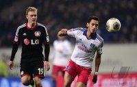 Fussball, 1. Bundesliga  Saison 2013/2014: Hamburger SV - Bayer 04 Leverkusen