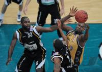 Basketball  1. Bundesliga  09/10  Walter Tigers Tuebingen -New York Phantoms Braunschweig