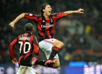 FUSSBALL SERIE A:  JUBEL Zlatan Ibrahimovic (AC Mailand)