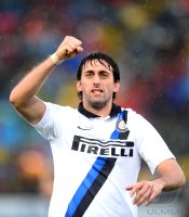 FUSSBALL SERIE A:  Jubel Diego Milito (Inter Mailand)