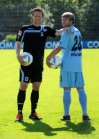 2. Fussball Bundesliga: Benjamin Lauth, Daniel Halfar (v. li., 1860 Muenchen)