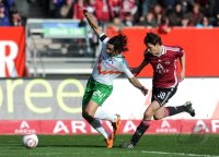 Fussball 1. Bundesliga : 1 FC Nuernberg - SV Werder Bremen