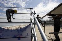 Preparation of the Stadium for the FIFA Beachsoccer World Cup