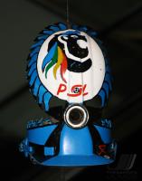 Soccerex Austellung RSA Fan Helme