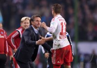 Fussball, 1. Bundesliga  Saison 2014/2015, Relegation: Hamburger SV - Karlsruher SC