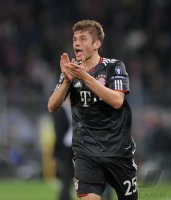 Fussball Champions League  Saison 2010/2011: JUBEL Thomas Mueller (FC Bayern Muenchen)