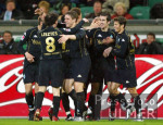 Fussball 1. Bundesliga: Wolfsburg - Bremen, Jubel n. 0:2