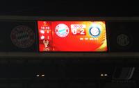 Fussball Champions League Finale: Anzeigentafel mit dem Ergebnis