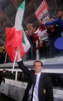 FUSSBALL SERIE A:  Meister 2011  AC Mailand;  JUBEL Trainer Massimilliano Allegri