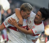 Fussball 1. Bundesliga  Saison 2011/2012 : JUBEL  Pavel Pogrebnyak (VfB Stuttgart)