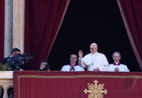 Rom;  Papst Franziskus I. spricht den Urbi Et Orbi Segen