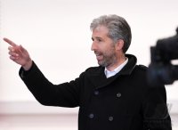 Oberbuergermeister Palmer hat die groesste Photovoltaikanlage Tuebingens offiziell in Betrieb genommen