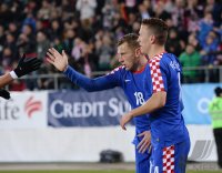 Fussball International Testspiel: JUBEL Ivica Olic (Kroatien)