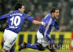 Fussball 1. Bundesliga: Dortmund - Schalke, AILTON jubelt n. 0:1