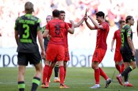 Fussball 1. Bundesliga 23/24: FC Bayern Muenchen - VfL Wolfsburg