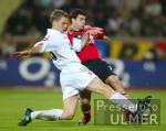 Fussball 1. Bundesliga: Leverkusen - Gladbach, Zweikampf