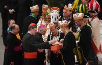 Rom Generalaudienz; Die koelsche Abordnung um das Koelner Dreigestirn mit Papst Franziskus I.