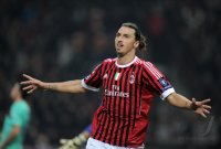 Fussball CHL  Saison 2011/2012:  JUBEL Zlatan Ibrahimovic (AC Mailand)