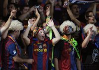 Fussball UEFA SUPER CUP 2011: Fans FC Barcelona